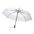White - Front - XD Collection Impact Aware RPET Automatic Folding Umbrella