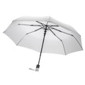White - Front - XD Collection Impact Aware RPET Automatic Folding Umbrella