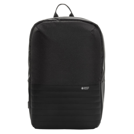 Black - Front - Swiss Peak Aware RFID Anti-Theft 11L Laptop Backpack