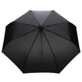 Black - Back - XD Collection Impact Aware RPET Automatic Folding Umbrella
