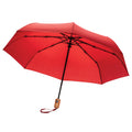 Red - Front - XD Collection Impact Aware RPET Automatic Folding Umbrella