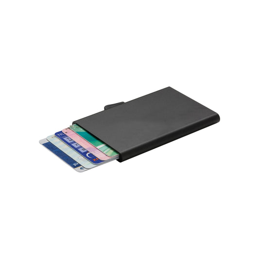 Black - Front - C-Secure Aluminium RFID Blocking Card Holder