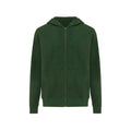 Forest Green - Front - Iqoniq Unisex Adult Abisko Recycled Cotton Full Zip Hoodie