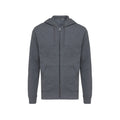 Heather Anthracite - Front - Iqoniq Unisex Adult Abisko Recycled Cotton Full Zip Hoodie