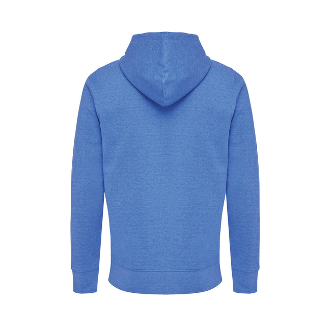 Heather Blue - Back - Iqoniq Unisex Adult Abisko Recycled Cotton Full Zip Hoodie