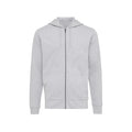 Heather Grey - Front - Iqoniq Unisex Adult Abisko Recycled Cotton Full Zip Hoodie