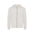 Natural Raw - Front - Iqoniq Unisex Adult Abisko Recycled Cotton Full Zip Hoodie