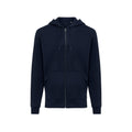 Navy - Front - Iqoniq Unisex Adult Abisko Recycled Cotton Full Zip Hoodie