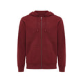 Burgundy - Front - Iqoniq Unisex Adult Abisko Recycled Cotton Full Zip Hoodie