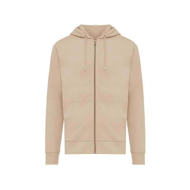 Desert - Front - Iqoniq Unisex Adult Abisko Recycled Cotton Full Zip Hoodie