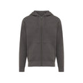 Anthracite - Front - Iqoniq Unisex Adult Abisko Recycled Cotton Full Zip Hoodie