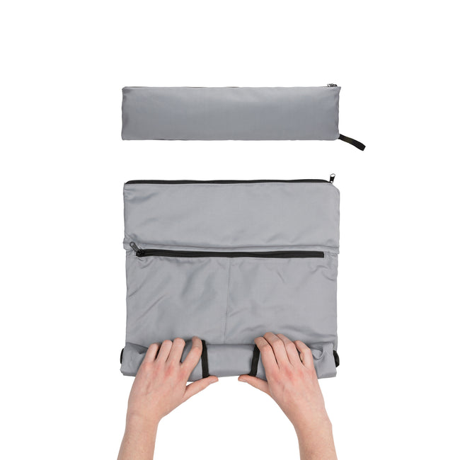 Grey - Side - XD Collection Dillon Foldable RPET Lightweight 20L Backpack