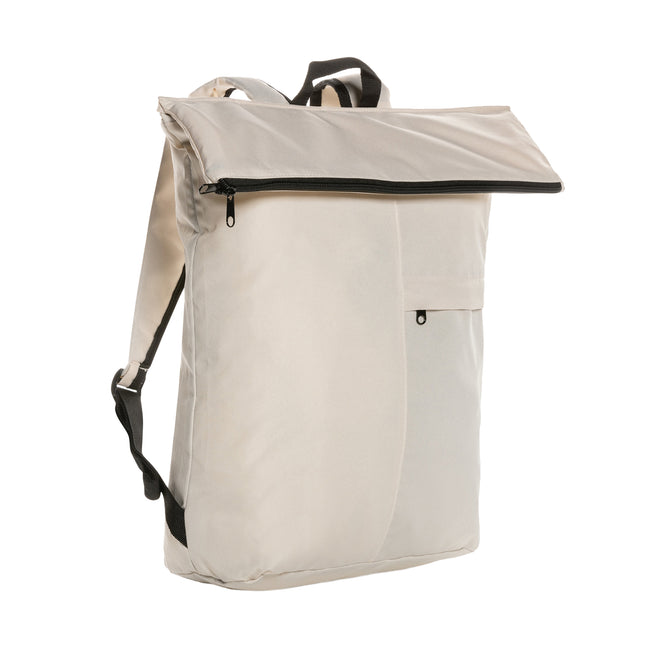 Off White - Front - XD Collection Dillon Foldable RPET Lightweight 20L Backpack