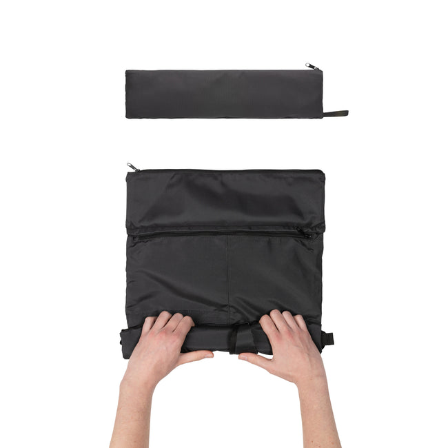 Black - Side - XD Collection Dillon Foldable RPET Lightweight 20L Backpack