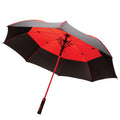 Red - Front - XD Collection Impact Aware RPET Automatic Stormproof Stick Umbrella