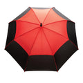 Red - Back - XD Collection Impact Aware RPET Automatic Stormproof Stick Umbrella