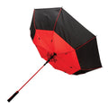Red - Side - XD Collection Impact Aware RPET Automatic Stormproof Stick Umbrella