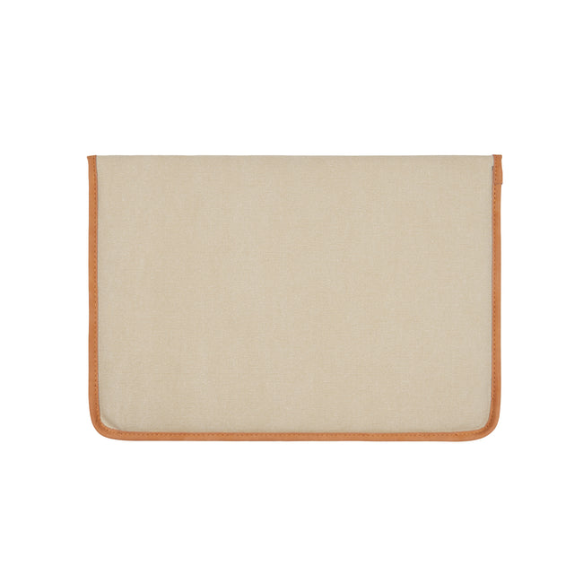 Beige - Back - Vinga Bosler Canvas Recycled Laptop Sleeve