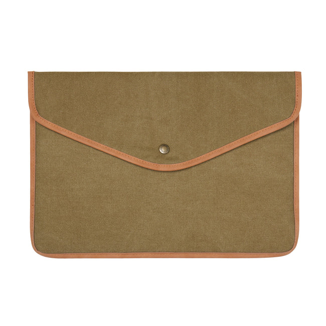 Green - Front - Vinga Bosler Canvas Recycled Laptop Sleeve