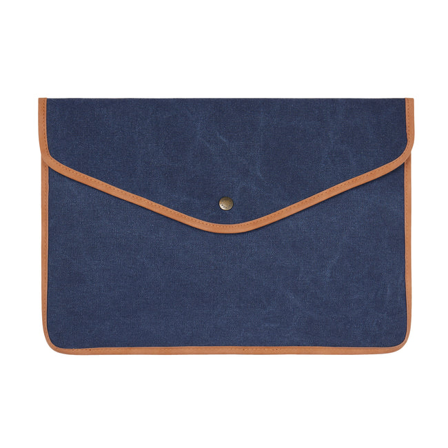 Navy - Front - Vinga Bosler Canvas Recycled Laptop Sleeve