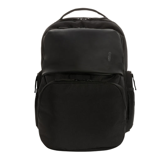 Black - Front - Swiss Peak RPET Commuter Aware 22L Backpack