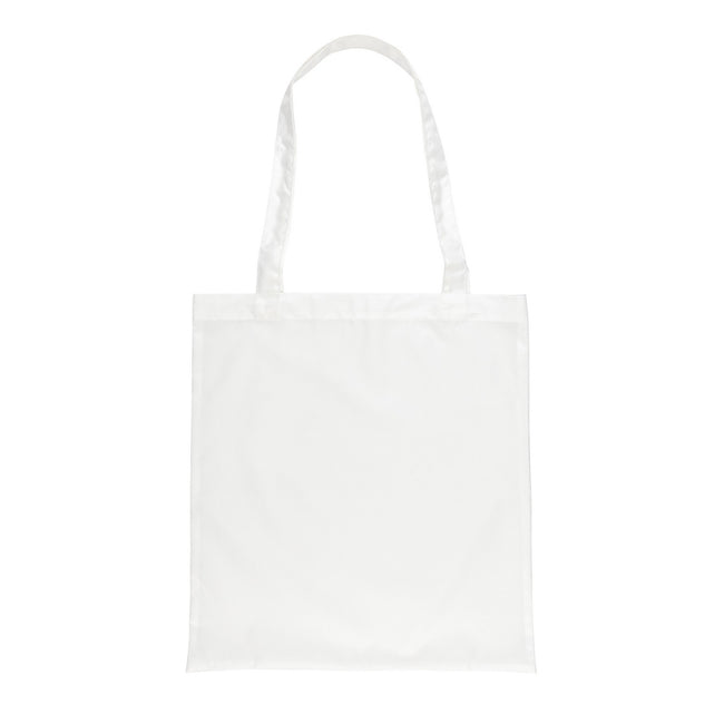 White - Front - XD Collection Impact Aware RPET 190T Tote Bag