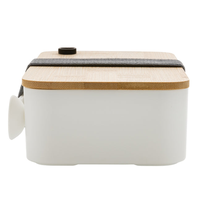 White - Side - XD Collection Bamboo Lunch Box