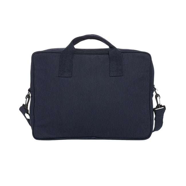 Navy - Back - XD Collection Laluka Recycled Cotton Aware Laptop Bag