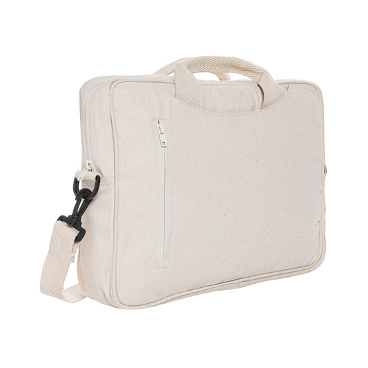Off White - Front - XD Collection Laluka Recycled Cotton Aware Laptop Bag