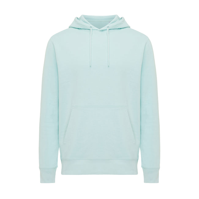 Crushed Mint - Front - Iqoniq Unisex Adult Rila Recycled Cotton Lightweight Hoodie