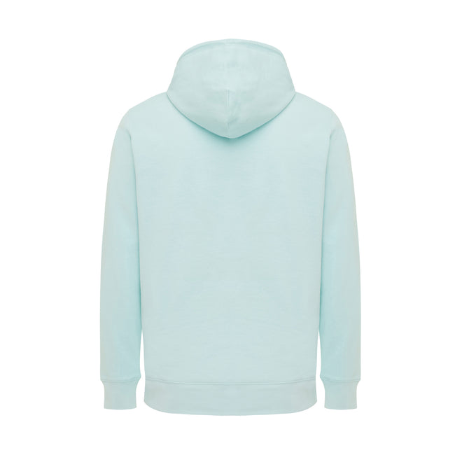 Crushed Mint - Back - Iqoniq Unisex Adult Rila Recycled Cotton Lightweight Hoodie