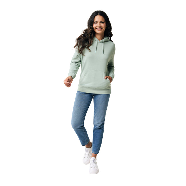 Green Iceberg - Side - Iqoniq Unisex Adult Rila Recycled Cotton Lightweight Hoodie