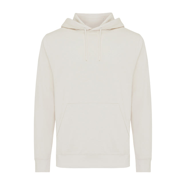Ivory White - Front - Iqoniq Unisex Adult Rila Recycled Cotton Lightweight Hoodie