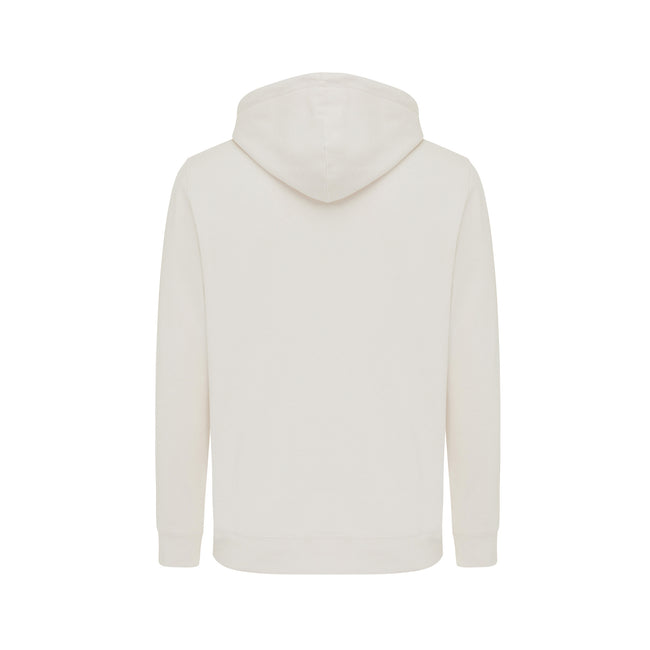 Ivory White - Back - Iqoniq Unisex Adult Rila Recycled Cotton Lightweight Hoodie