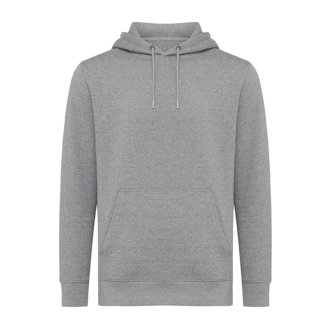 Light Heather Anthracite - Front - Iqoniq Unisex Adult Rila Recycled Cotton Lightweight Hoodie