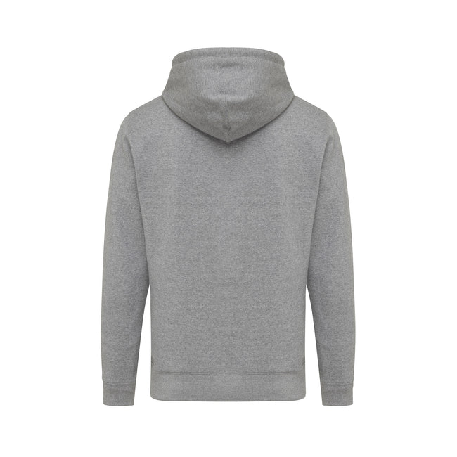 Light Heather Anthracite - Back - Iqoniq Unisex Adult Rila Recycled Cotton Lightweight Hoodie