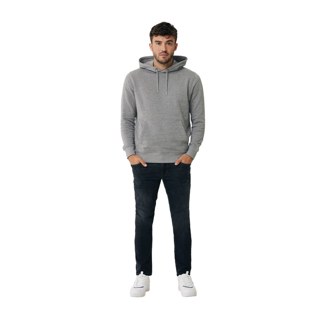 Light Heather Anthracite - Side - Iqoniq Unisex Adult Rila Recycled Cotton Lightweight Hoodie