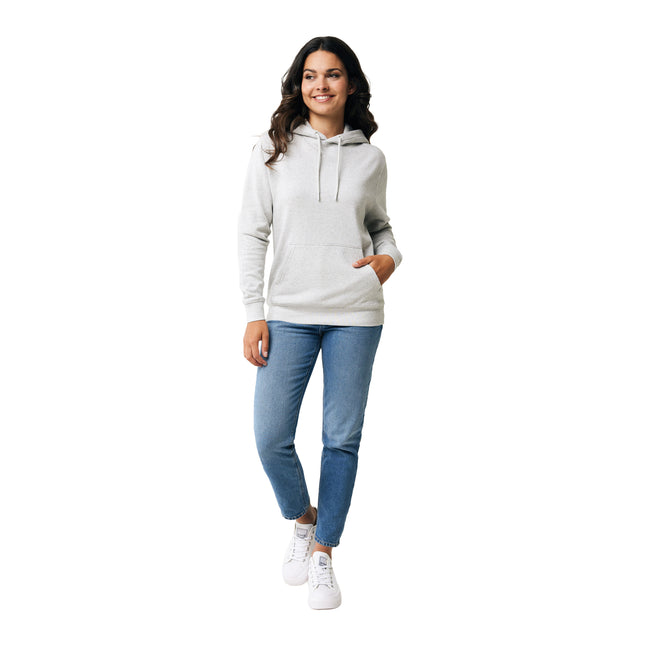Light Heather Grey - Side - Iqoniq Unisex Adult Rila Recycled Cotton Lightweight Hoodie