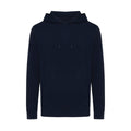 Navy - Front - Iqoniq Unisex Adult Rila Recycled Cotton Lightweight Hoodie