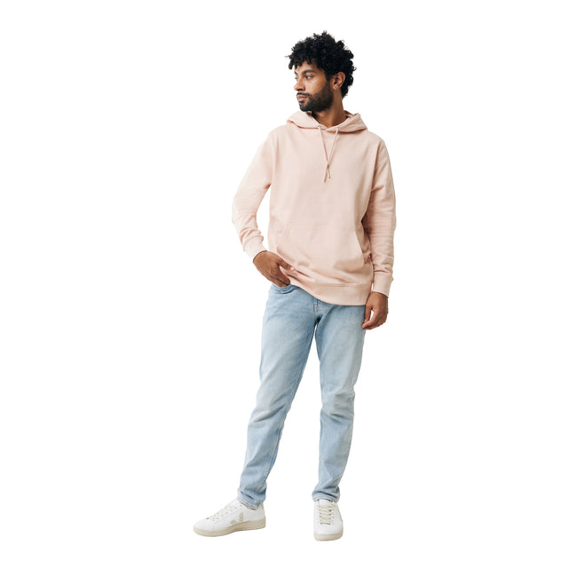 Peach Nectar - Side - Iqoniq Unisex Adult Rila Recycled Cotton Lightweight Hoodie
