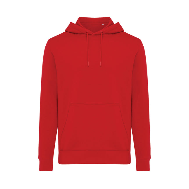 Red - Front - Iqoniq Unisex Adult Rila Recycled Cotton Lightweight Hoodie