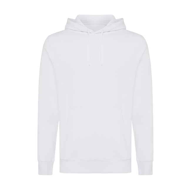 White - Front - Iqoniq Unisex Adult Rila Recycled Cotton Lightweight Hoodie