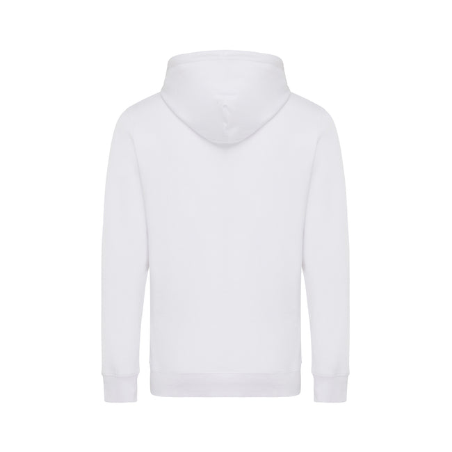 White - Back - Iqoniq Unisex Adult Rila Recycled Cotton Lightweight Hoodie