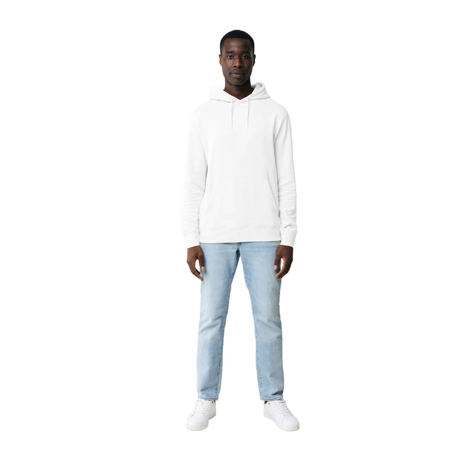 White - Side - Iqoniq Unisex Adult Rila Recycled Cotton Lightweight Hoodie