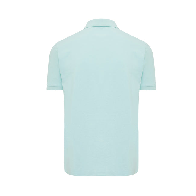 Crushed Mint - Back - Iqoniq Mens Yosemite Pique Polo Shirt