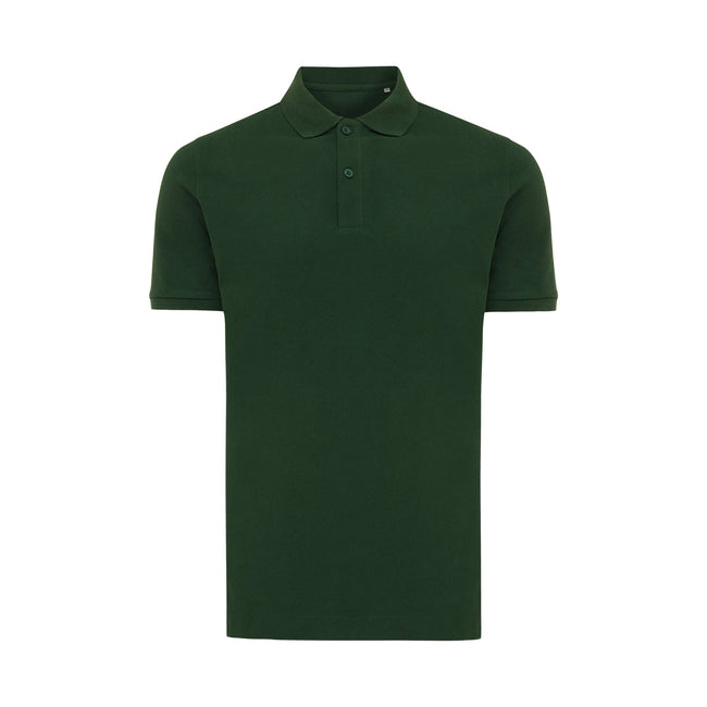 Forest Green - Front - Iqoniq Mens Yosemite Pique Polo Shirt