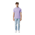 Lavender - Side - Iqoniq Mens Yosemite Pique Polo Shirt
