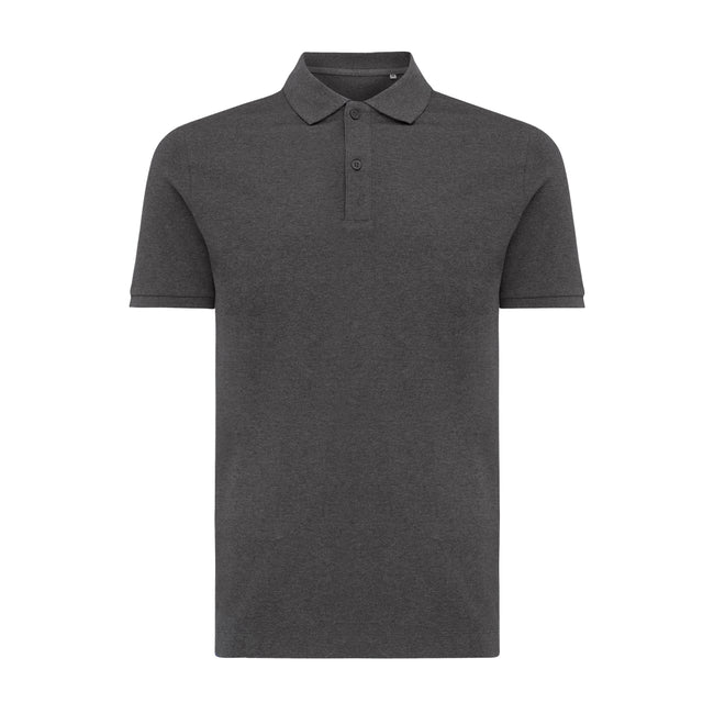 Heather Anthracite - Front - Iqoniq Mens Yosemite Pique Polo Shirt