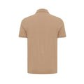 Heather Brown - Back - Iqoniq Mens Yosemite Pique Polo Shirt