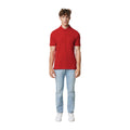 Red - Side - Iqoniq Mens Yosemite Pique Polo Shirt